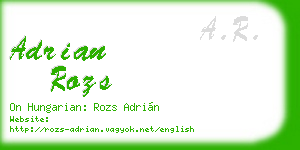 adrian rozs business card