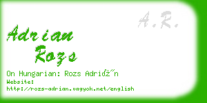 adrian rozs business card